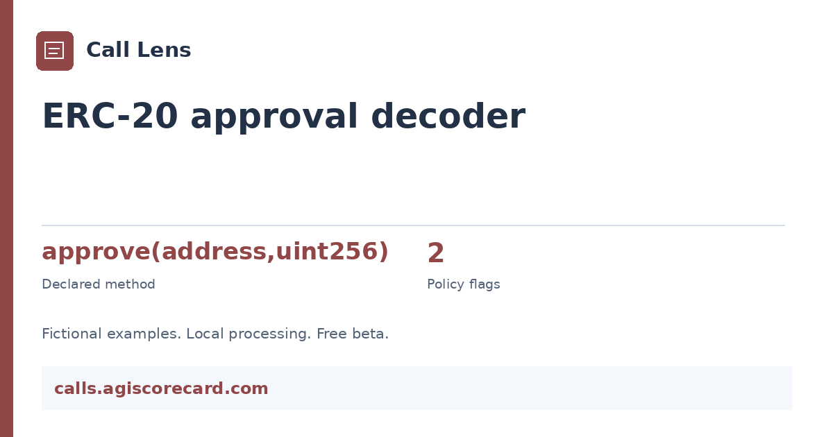 ERC-20 approval decoder